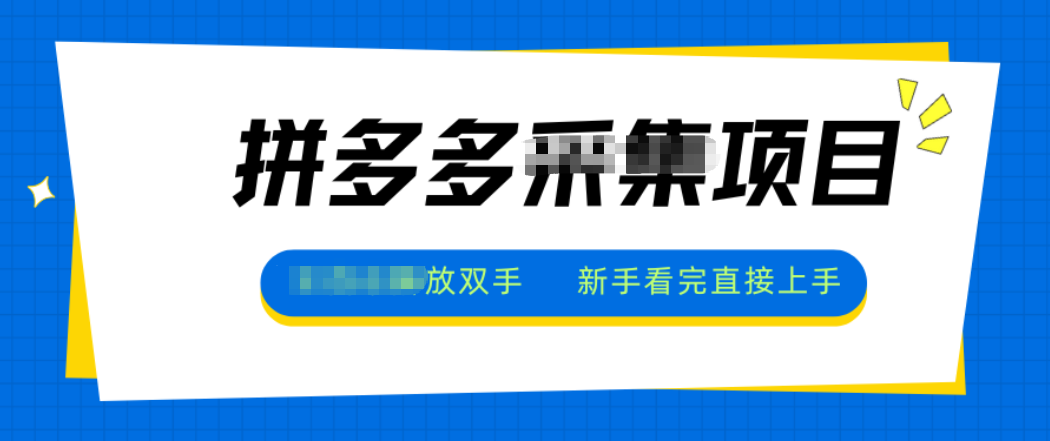 拼多多电商采集，一小时50+，操作简单，零投资-千城资源网