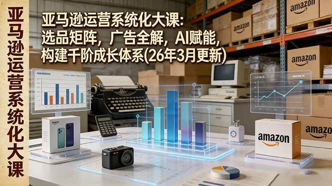 （17622期）亚马逊运营系统化大课：选品矩阵，广告全解，AI赋能，构建千阶成长体系(26年3月更新)-千城资源网