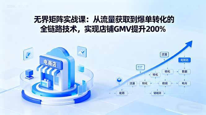 （16104期）无界矩阵实战课：从流量获取到爆单转化的全链路技术，实现店铺GMV提升200%-千城资源网