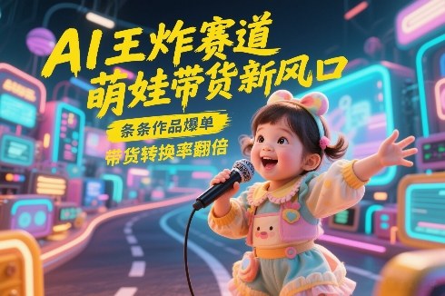 AI王炸赛道，萌娃带货新风口，条条作品爆单，带货转换率翻倍，核心逻辑拆解-千城资源网