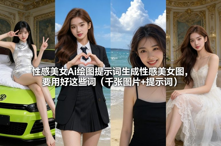 性感美女Ai绘图提示词生成性感美女图，要用好这些词（千张图片+提示词）-千城资源网