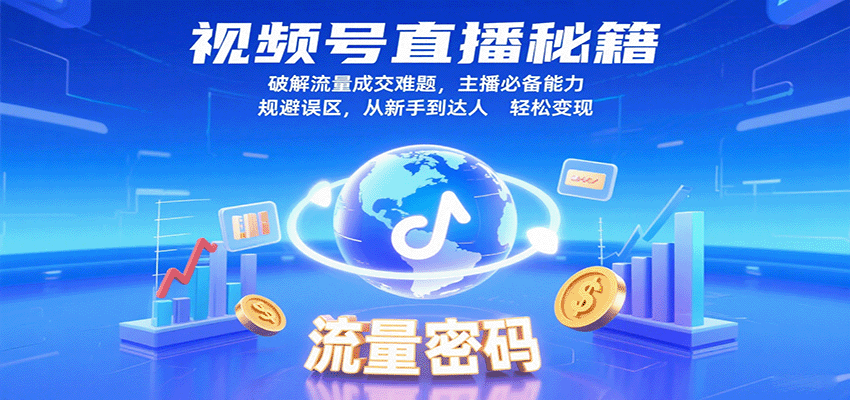 视频号直播秘籍，破解流量成交难题，主播必备能力，规避误区，从新手到达人轻松变现-千城资源网