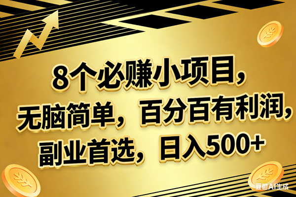 （17793期）10个必赚的小项目，百分百有利润，无脑简单，副业首选，日入300+-千城资源网
