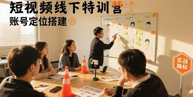 （15707期）短视频线下特训营：账号定位搭建/口播号拍摄剪辑/直播间流量入口/变现实战-千城资源网