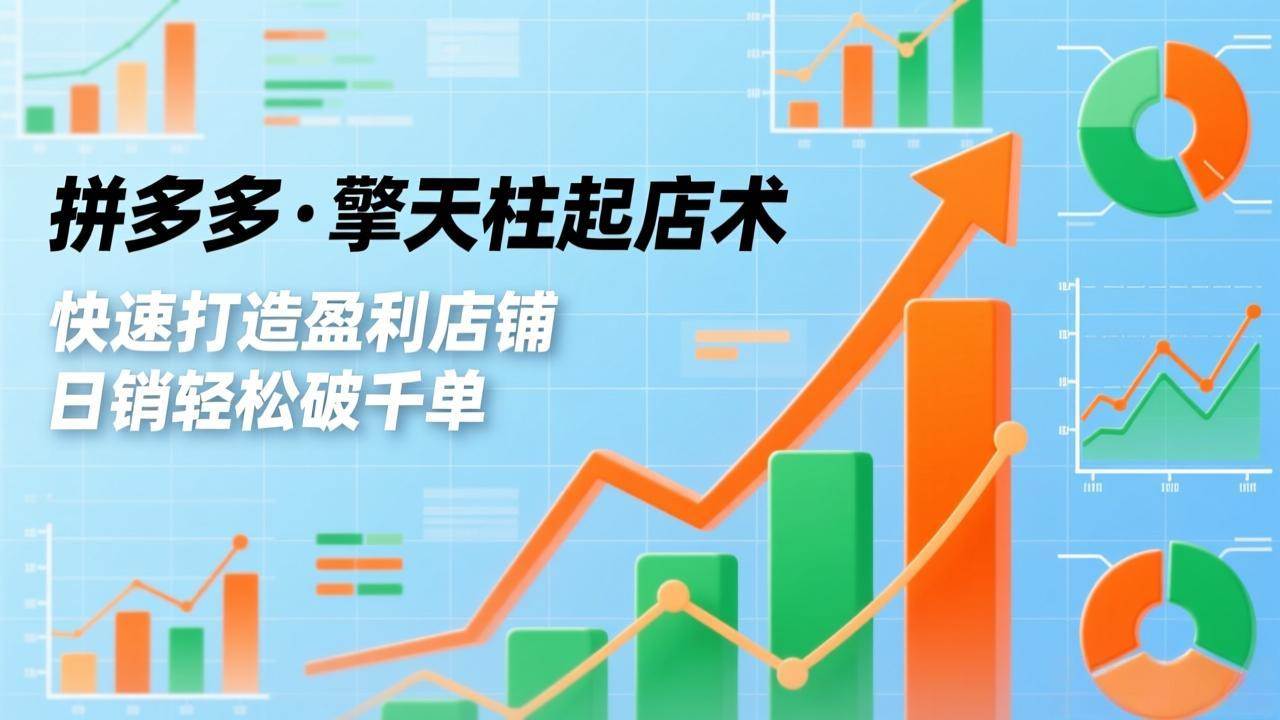 （17149期）拼多多·擎天柱起店术，爆流布局、利润起飞、不断流，快速打造盈利店铺，日销轻松破千单-千城资源网