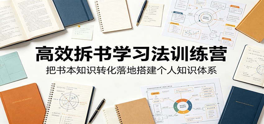 高效拆书学习法训练营，把书本知识转化落地搭建个人知识体系-千城资源网