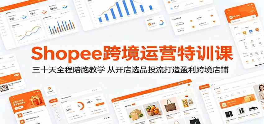 Shopee跨境运营特训课：三十天全程陪跑教学，从开店选品投流打造盈利跨境店铺-千城资源网