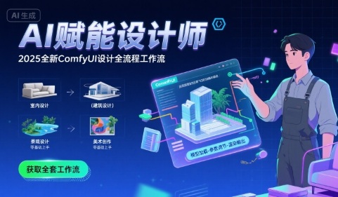 AI赋能设计师， 2025全新comfyui设计全流程工作流 ，室内-建筑-景观-美术，零基础直接上手-千城资源网