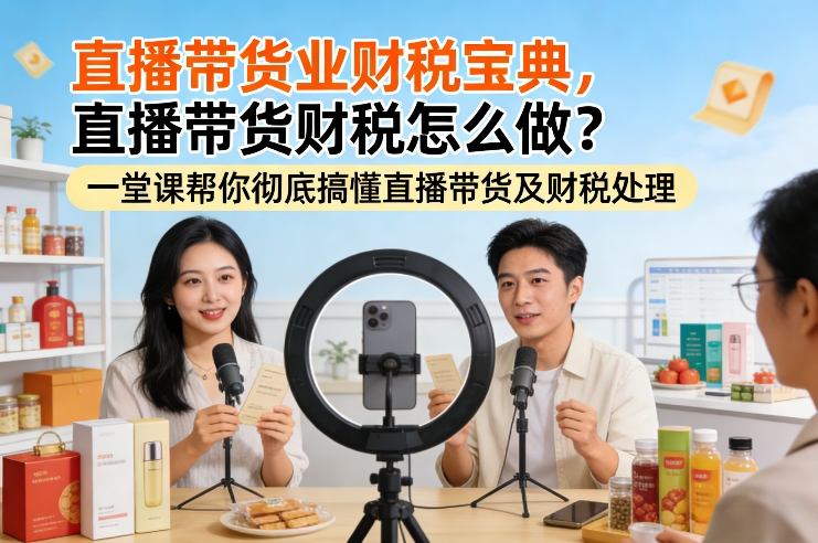 直播带货业财税宝典，直播带货财税怎么做？一堂课帮你彻底搞懂直播带货及财税处理-千城资源网