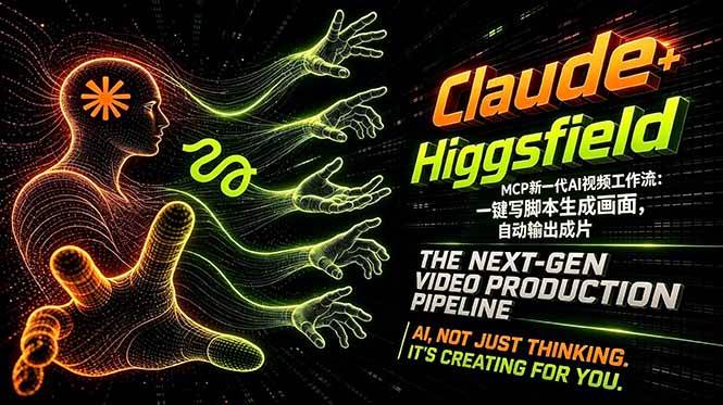 （18345期）Claude+Higgsfield MCP新一代AI视频工作流：一键写脚本生成画面，自动输出成片-千城资源网
