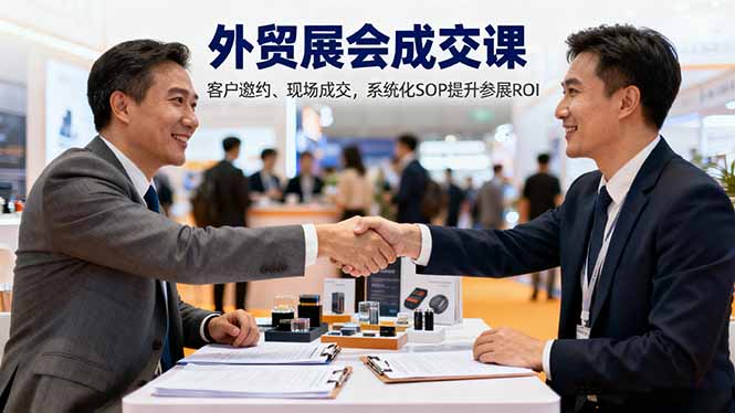 外贸展会成交课，含目标制定、客户邀约、现场成交，系统化SOP提升参展ROI-千城资源网