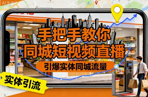 手把手教你同城短视频直播，引爆实体同城流量-千城资源网