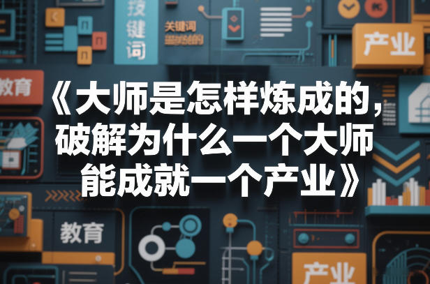 大师是怎样炼成的，破解为什么一个大师，能成就一个产业【电子书】-千城资源网