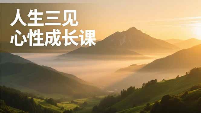 （16897期）人生三见心性成长课，见天地众生自己，搞透人性安顿身心，活出清晰自我，内在富足无价-千城资源网