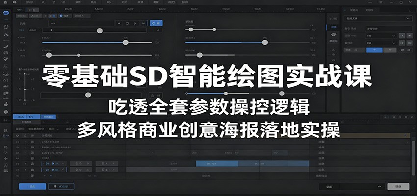 零基础SD智能绘图实战课：吃透全套参数操控逻辑，多风格商业创意海报落地实操-千城资源网