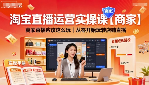 淘宝直播运营实操课【商家】，商家直播应该这么玩，从零开始玩转店铺直播-千城资源网