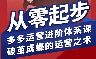 拼多多运营进阶系统课，从零起步，多多运营进阶体系课，破茧成蝶的运营之术（更新26年4月）-千城资源网