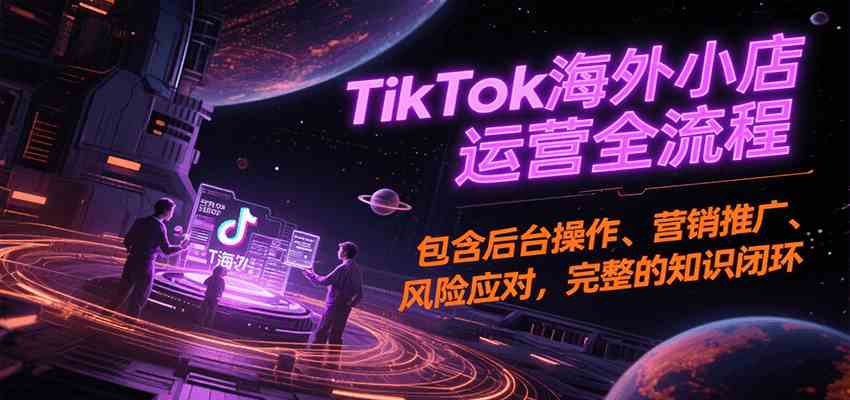 TikTok海外小店运营全流程，包含后台操作、营销推广、风险应对，完整的知识闭环-千城资源网