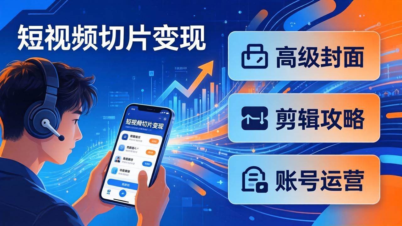 （17758期）短视频切片变现速成班2.0：高级封面+剪辑攻略+账号运营，0基础小白快速入局副业-千城资源网