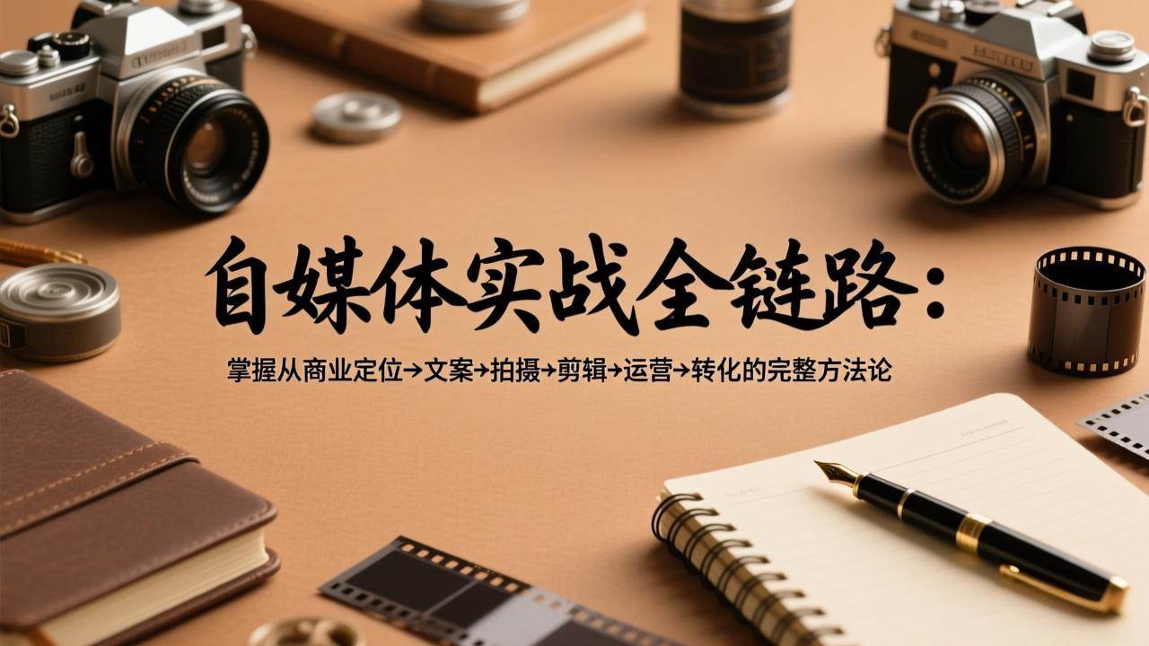 （17586期）自媒体实战全链路：掌握从商业定位→文案→拍摄→剪辑→运营→转化的完整方法论-千城资源网