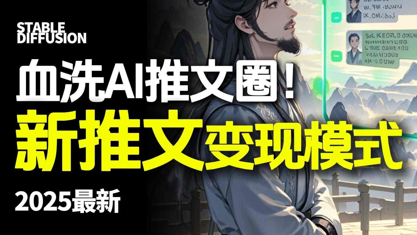 最新AI动态电影漫画小说推文，全流程实操教学，小白也能月入1W+-千城资源网