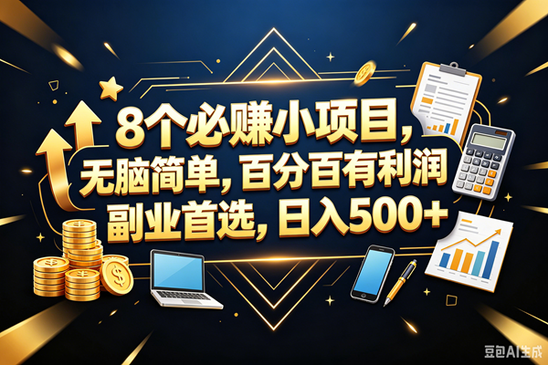（18530期）9个必赚钱的小项目，百分百赚米，无脑简单，副业首选，日入399+-千城资源网