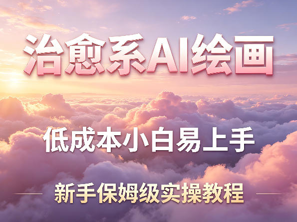 治愈系AI绘画提示词项目，低成本小白易上手，每天10分钟，新手保姆级实操教程-千城资源网