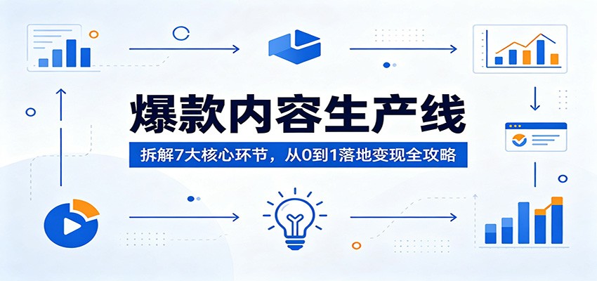 爆款内容生产线：拆解7大核心环节，从0到1落地变现全攻略-千城资源网