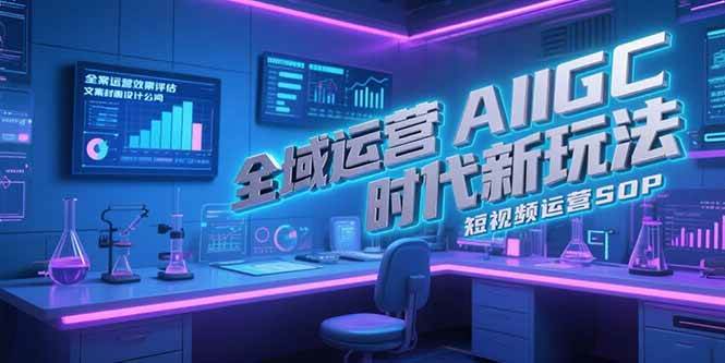 （15327期）全域运营AIGC时代新玩法，文案封面设计公式，短视频运营SOP-千城资源网
