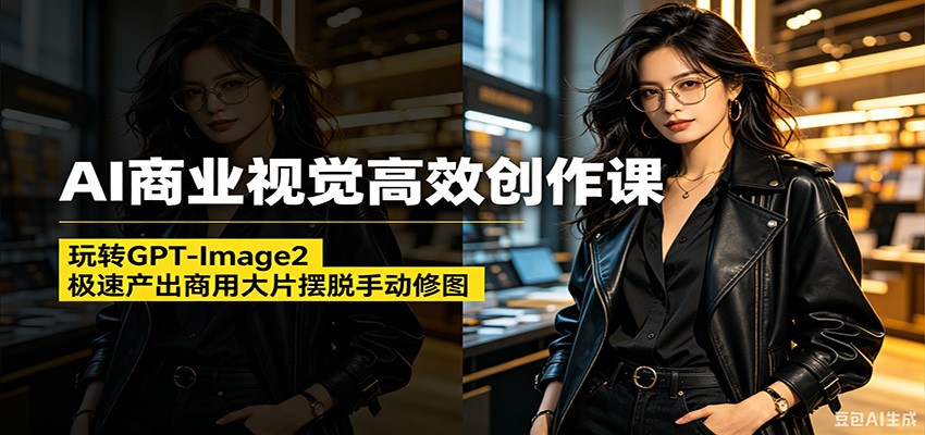 AI商业视觉高效创作课：玩转GPT-Image2，极速产出商用大片摆脱手动修图-千城资源网