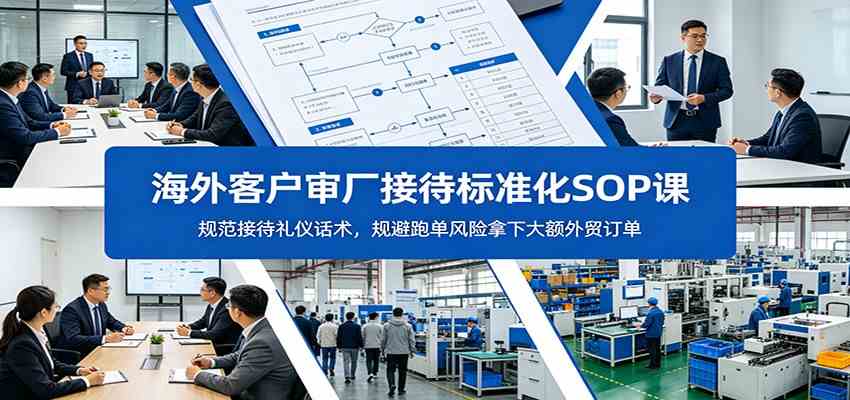 海外客户审厂接待标准化SOP课：规范接待礼仪话术，规避跑单风险拿下大额外贸订单-千城资源网