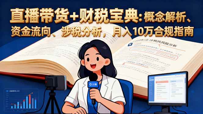 （16444期）直播带货+财税宝典：概念解析、资金流向、涉税分析，月入10万合规指南-千城资源网