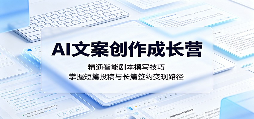 AI文案创作成长营：精通智能剧本撰写技巧，掌握短篇投稿与长篇签约变现路径-千城资源网
