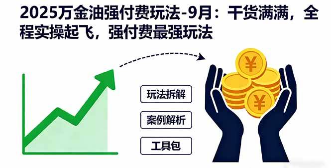 （16202期）2025万金油强付费玩法-9月：干货满满，全程实操起飞，强付费最强玩法-千城资源网