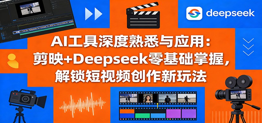 AI工具深度熟悉与应用：剪映+Deepseek零基础掌握，解锁短视频创作新玩法-千城资源网