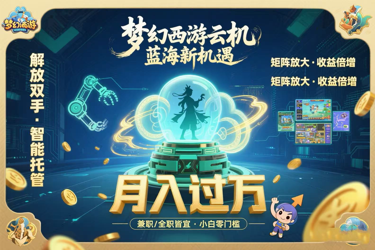 梦幻西游云机最新蓝海玩法 解放双手可矩阵放大 轻松月入过万 小白也可…-千城资源网