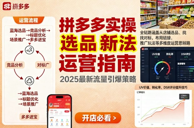 王校长9月12拼多多实操新玩法，全链路涵盖从店铺选品、找对标，布局链接，推广玩法等多维度运营思路-千城资源网
