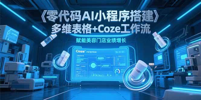 （15239期）零代码AI小程序搭建，多维表格+Coze工作流，赋能美容门店业绩增长-千城资源网
