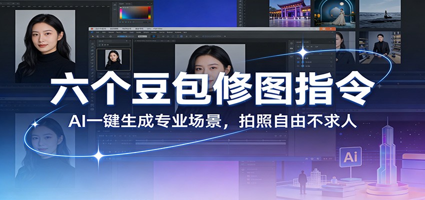 六个豆包修图指令：AI 一键生成专业场景，拍照自由不求人-千城资源网