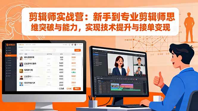（16347期）剪辑师实战营：新手到专业剪辑师思维突破与能力，实现技术提升与接单变现-千城资源网