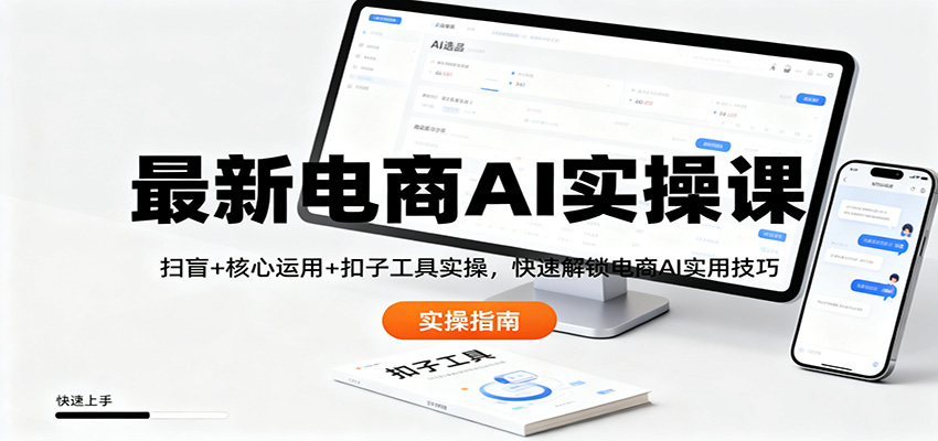 最新电商AI实操课：扫盲+核心运用+扣子工具实操，快速解锁电商AI实用技巧-千城资源网
