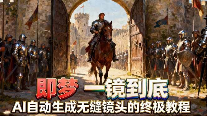 （18241期）即梦AI一镜到底终极教程，智能补帧+运镜技巧，AI自动生成无缝丝滑长镜头高效出片-千城资源网