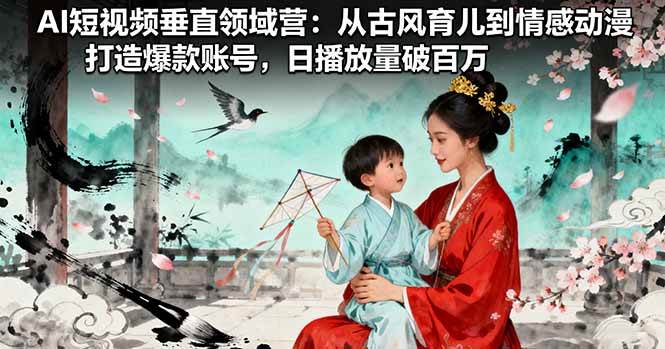 （16195期）AI短视频垂直领域营：从古风育儿到情感动漫，打造爆款账号,日播放量破百万-千城资源网
