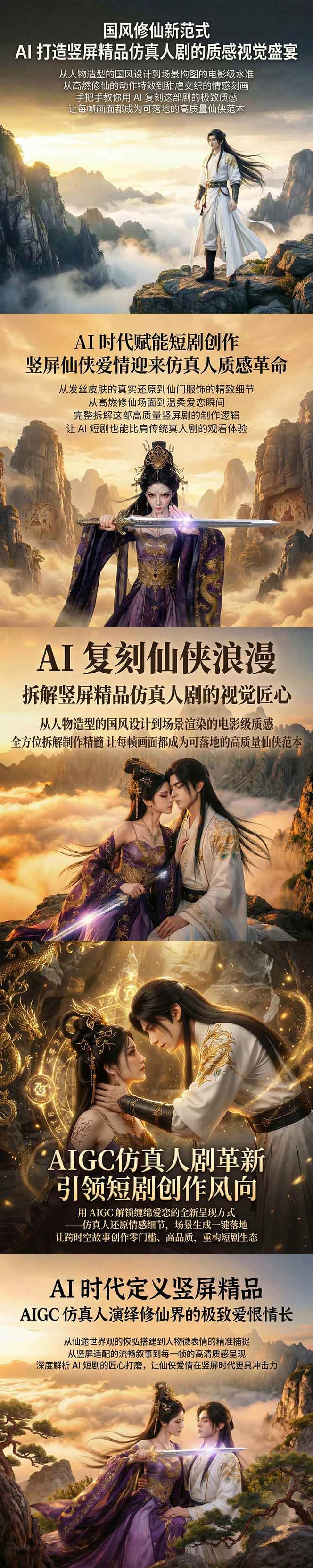 （18199期）AIGC 仿真人短剧创作革新，解锁仙侠爱恋全新呈现，一键出高质场景，零门槛打造爆款剧集-千城资源网