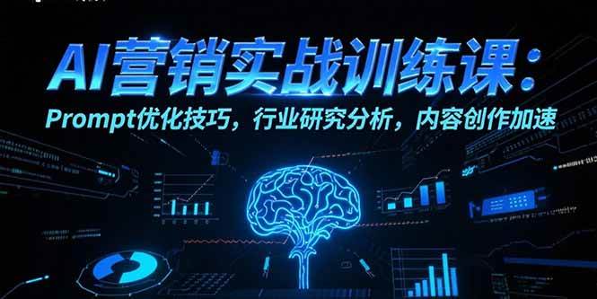 （15465期）AI营销实战训练课：Prompt优化技巧，行业研究分析，内容创作加速-千城资源网