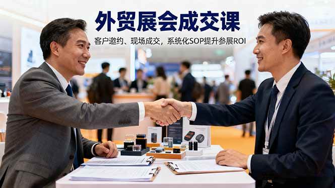 （16356期）外贸展会成交课，含目标制定、客户邀约、现场成交，系统化SOP提升参展ROI-千城资源网