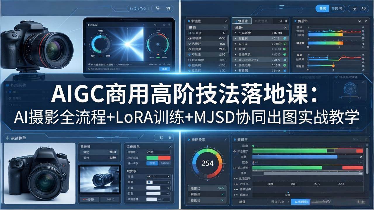 （18254期）AIGC商用高阶技法落地课：AI摄影全流程+LoRA训练+MJSD协同出图实战教学-千城资源网