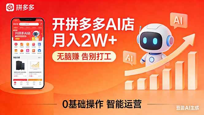 （17947期）开一家拼多多AI店，月入2W+，无脑赚，告别打工，附SOP手册-千城资源网