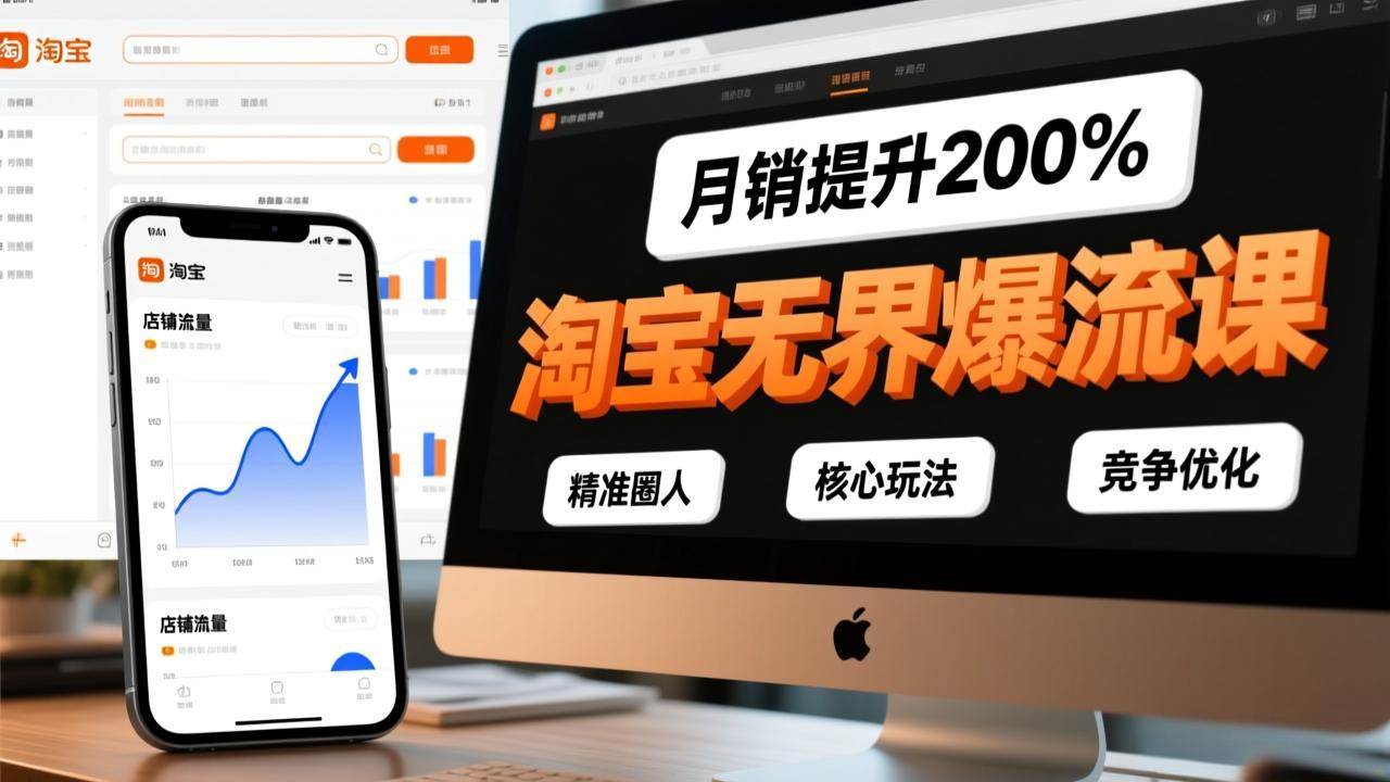 （17132期）淘宝无界爆流课，精准圈人、核心玩法、竞争优化，快速引爆店铺流量，月销提升200%-千城资源网