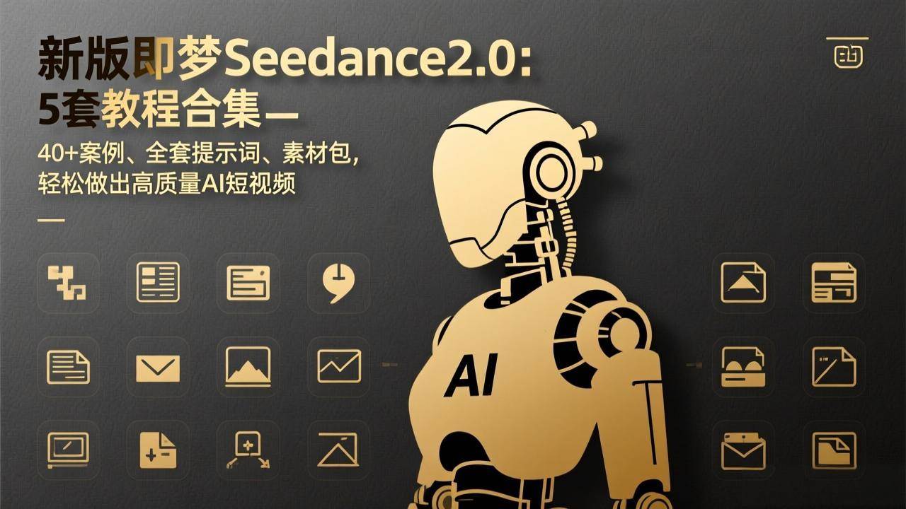 （17398期）新版即梦Seedance2.0：5套教程合集，40+案例、全套提示词、素材包，轻松做出高质量AI短视频-千城资源网